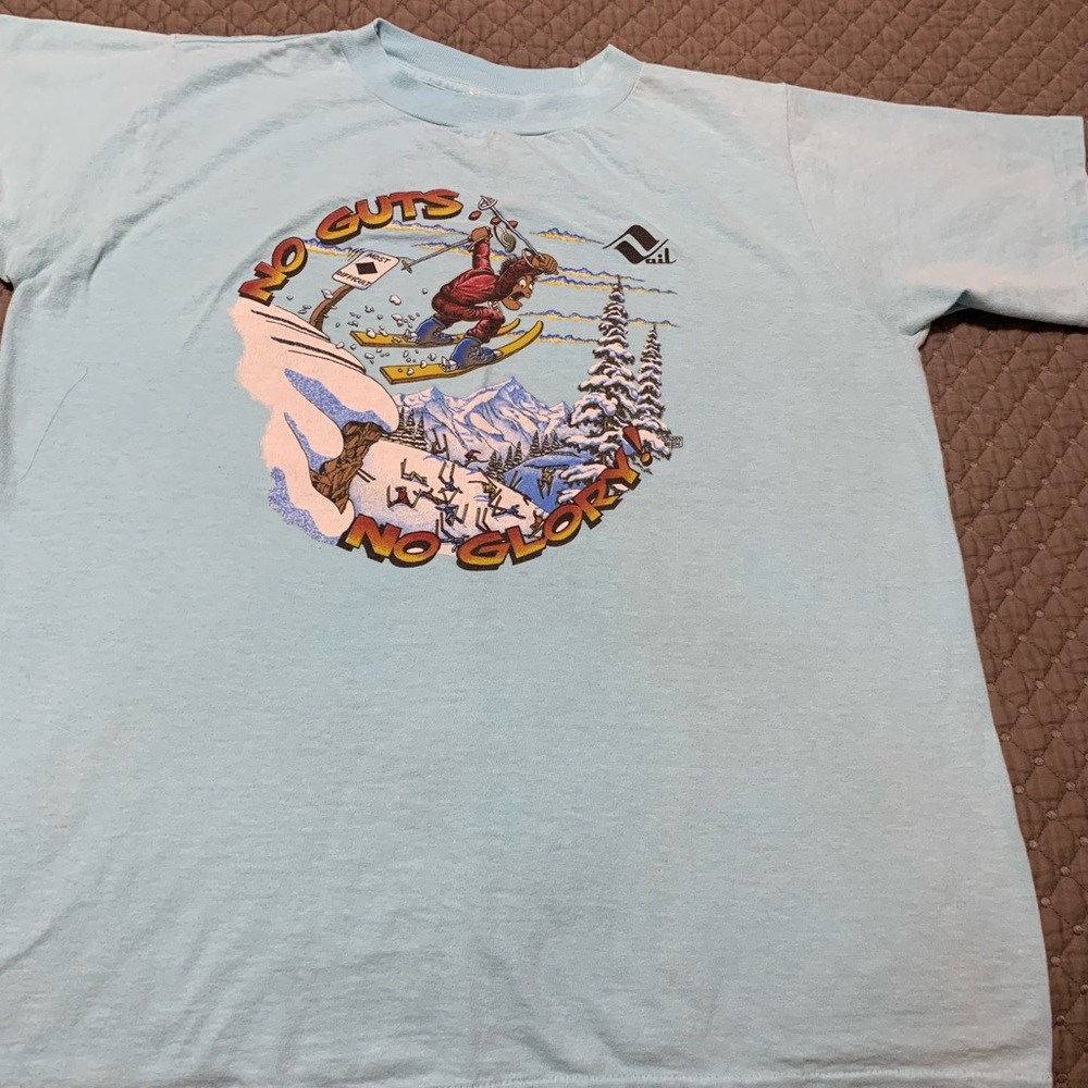 Vintage Endless Summer No Guts No Glory Vail TShirt Sz Large PreOwned